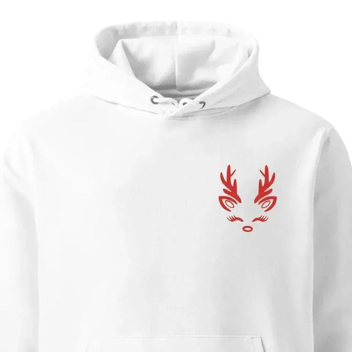 Custom Embroidered Christmas Reindeer Line Art Sweatshirt and Hoodie - ARTFULANE