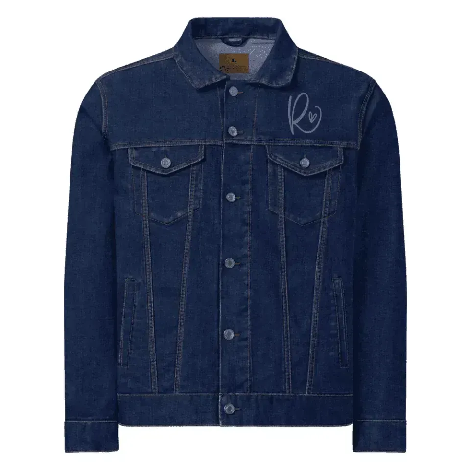 Custom Embroidered Curly Initial Jacket - ARTFULANE