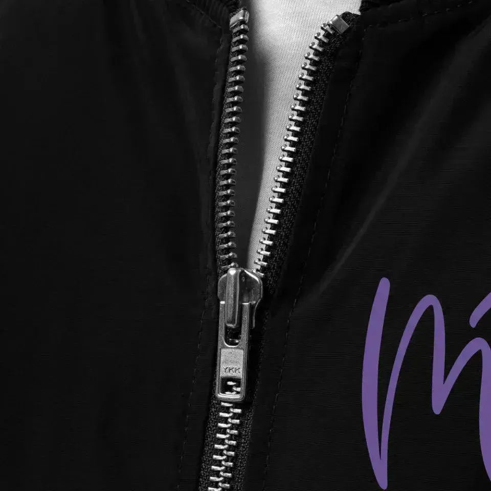 Custom Embroidered Curly Initial Jacket - ARTFULANE