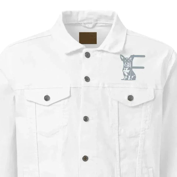 Custom Embroidered Dog Initial Jacket - ARTFULANE