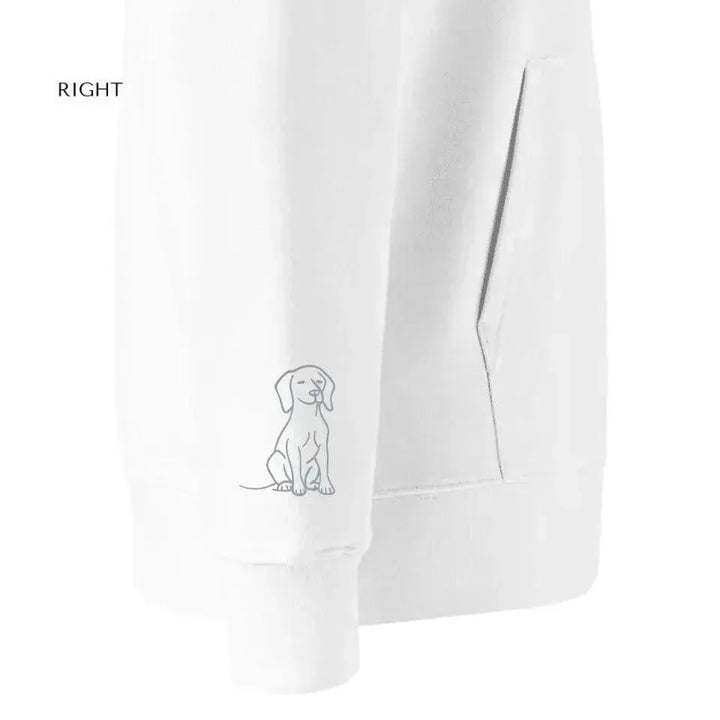 Custom Embroidered Dog Line Art Sweatshirt and Hoodie - ARTFULANE