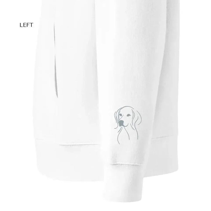 Custom Embroidered Dog Line Art Sweatshirt and Hoodie - ARTFULANE
