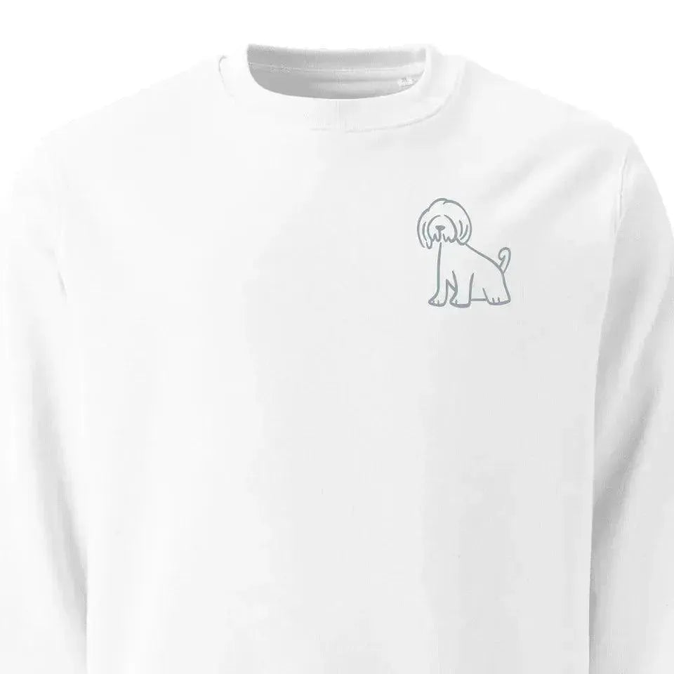 Custom Embroidered Dog Line Art Sweatshirt and Hoodie - ARTFULANE