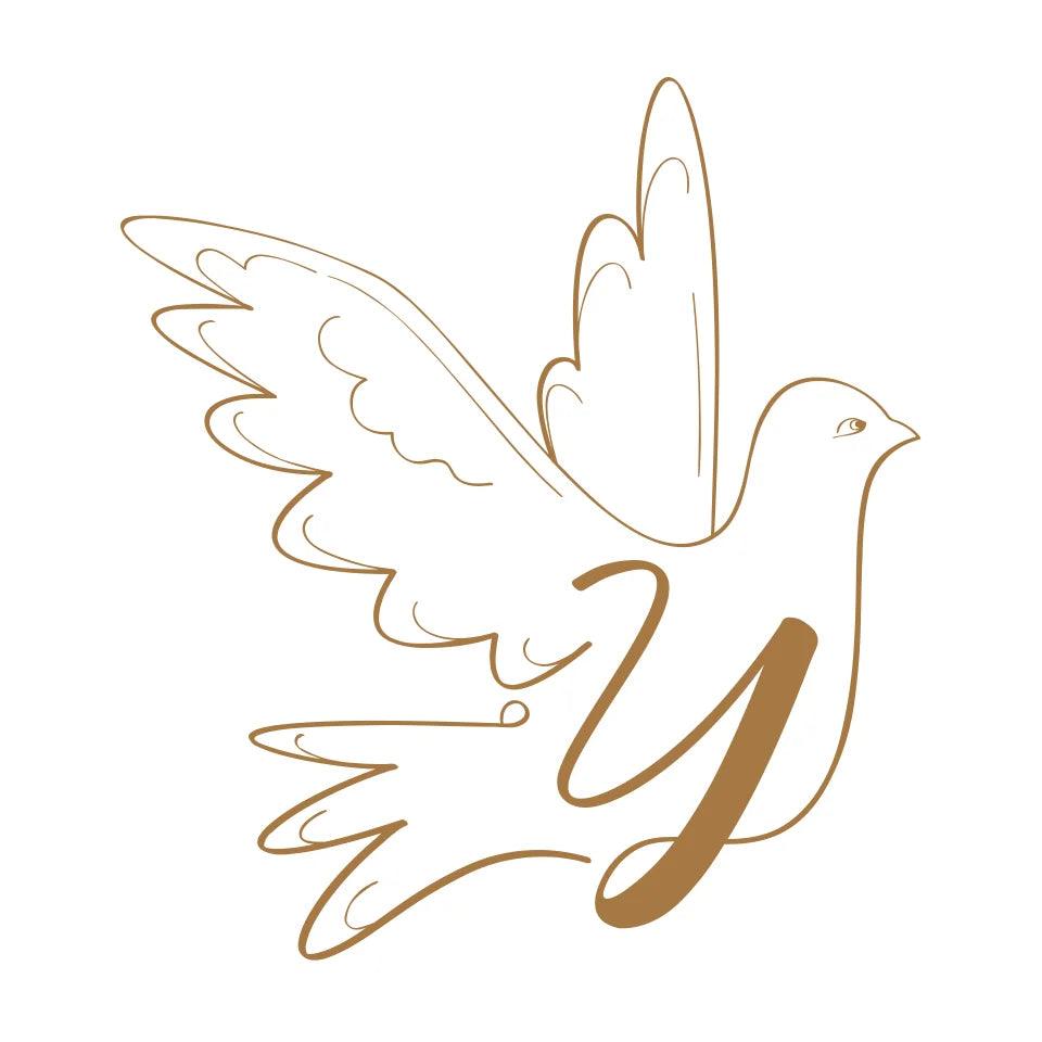 Custom Embroidered Dove Initial Jacket - ARTFULANE
