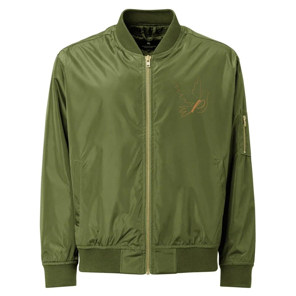 Custom Embroidered Dove Initial Jacket - ARTFULANE