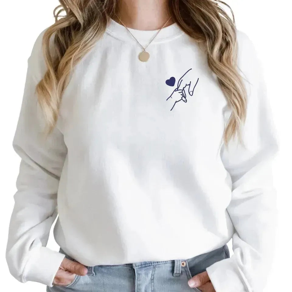 Custom Embroidered Family Love Line Art Hoodie and Sweatshirt - ARTFULANE