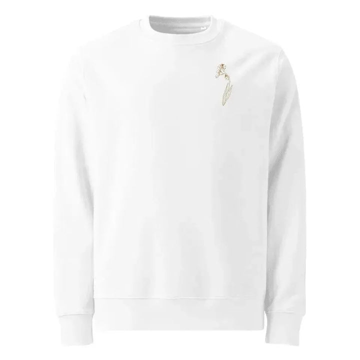 Custom Embroidered Flower Line Art Hoodie and Sweatshirt - ARTFULANE