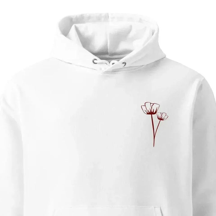 Custom Embroidered Flowers Line Art Hoodie and Sweatshirt - ARTFULANE