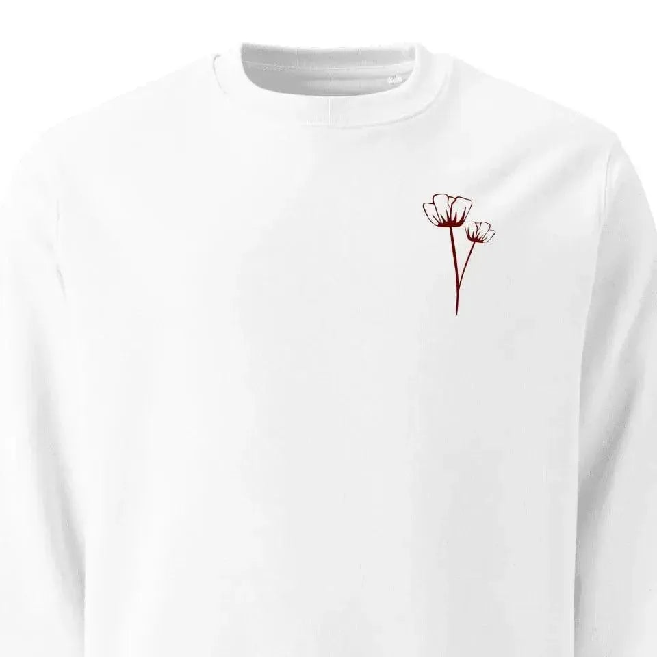 Custom Embroidered Flowers Line Art Hoodie and Sweatshirt - ARTFULANE