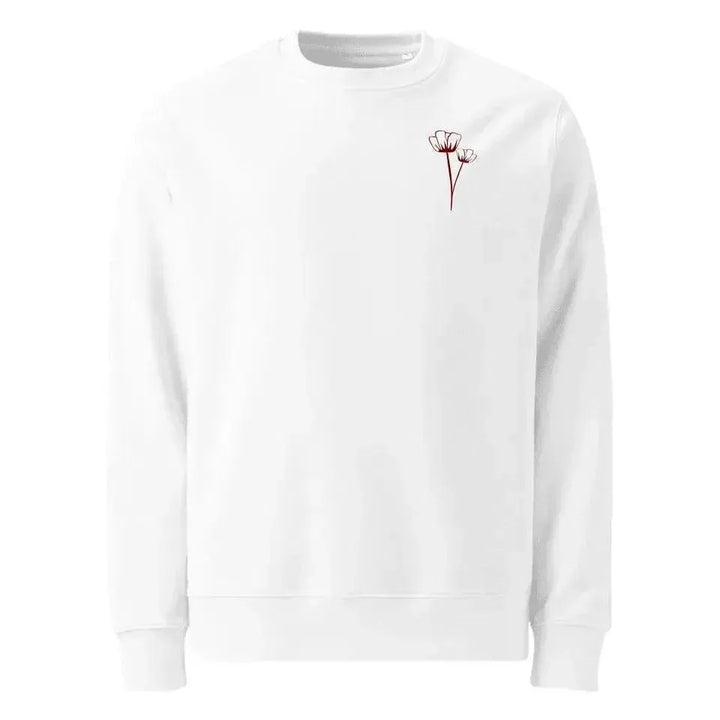 Custom Embroidered Flowers Line Art Hoodie and Sweatshirt - ARTFULANE