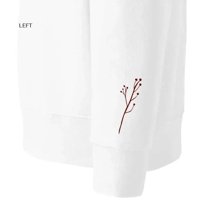 Custom Embroidered Flowers Line Art Hoodie and Sweatshirt - ARTFULANE