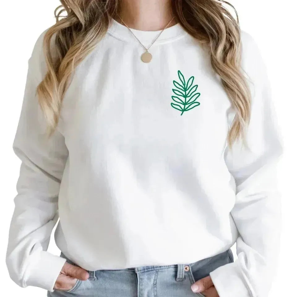 Custom Embroidered Foliage Sweatshirt and Hoodie - ARTFULANE