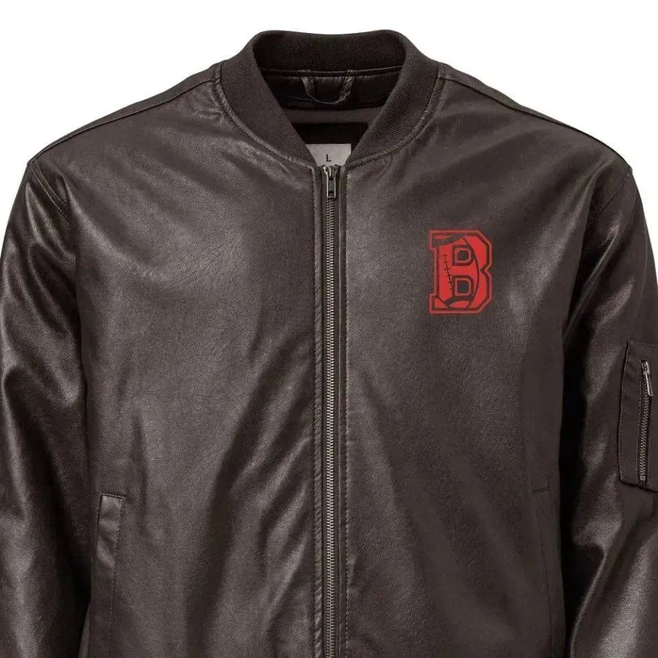 Custom Embroidered Football Initial Jacket - ARTFULANE