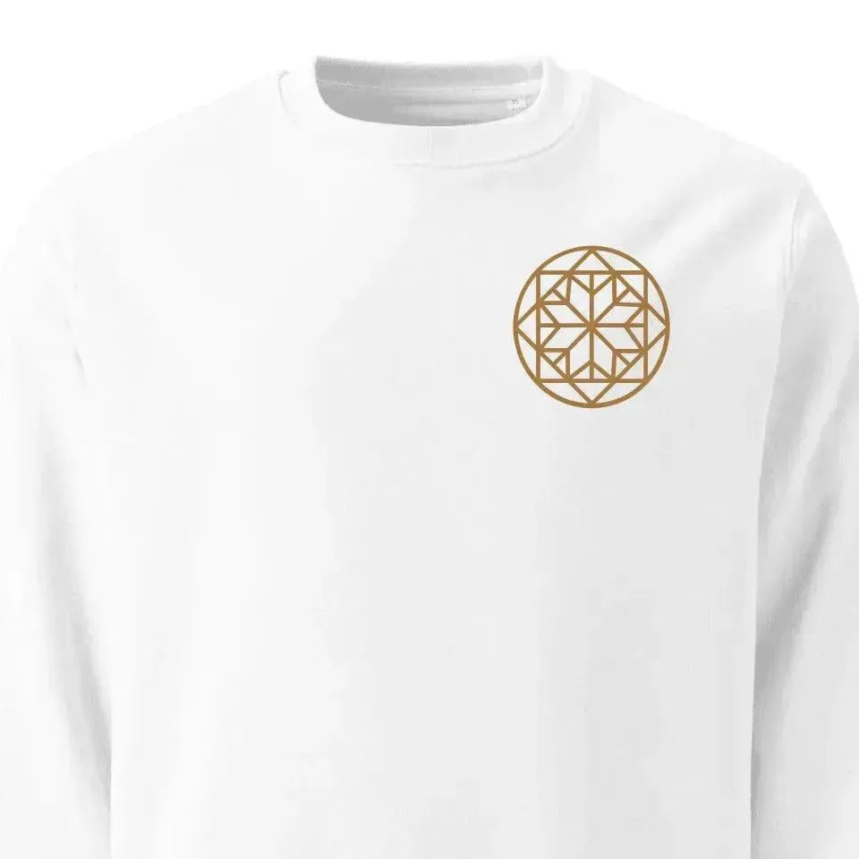 Custom Embroidered Geometric Line Art Sweatshirt and Hoodie - ARTFULANE