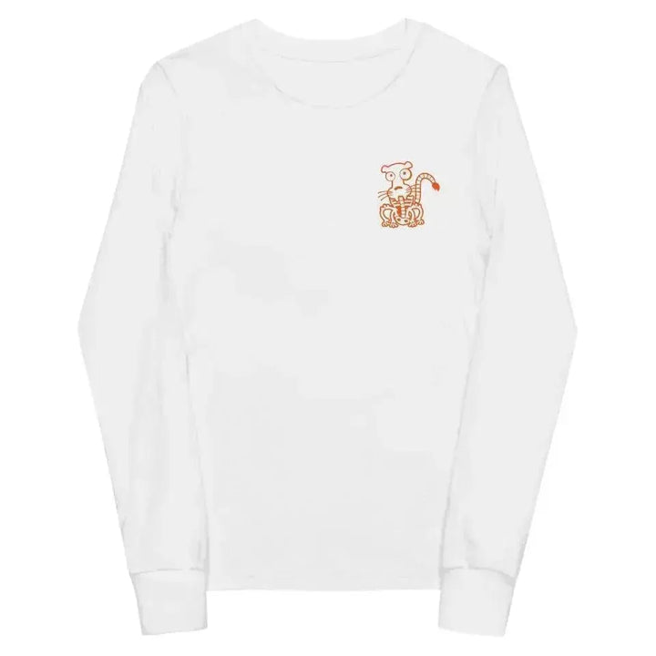 Custom Embroidered Haunted Zoo Animals Long Sleeve T-Shirt - ARTFULANE