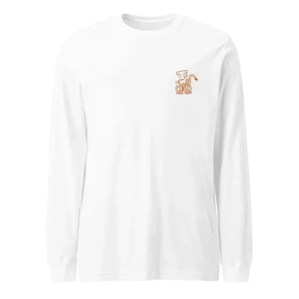 Custom Embroidered Haunted Zoo Animals Long Sleeve T-Shirt - ARTFULANE