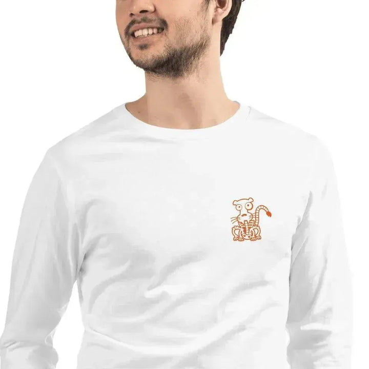 Custom Embroidered Haunted Zoo Animals Long Sleeve T-Shirt - ARTFULANE
