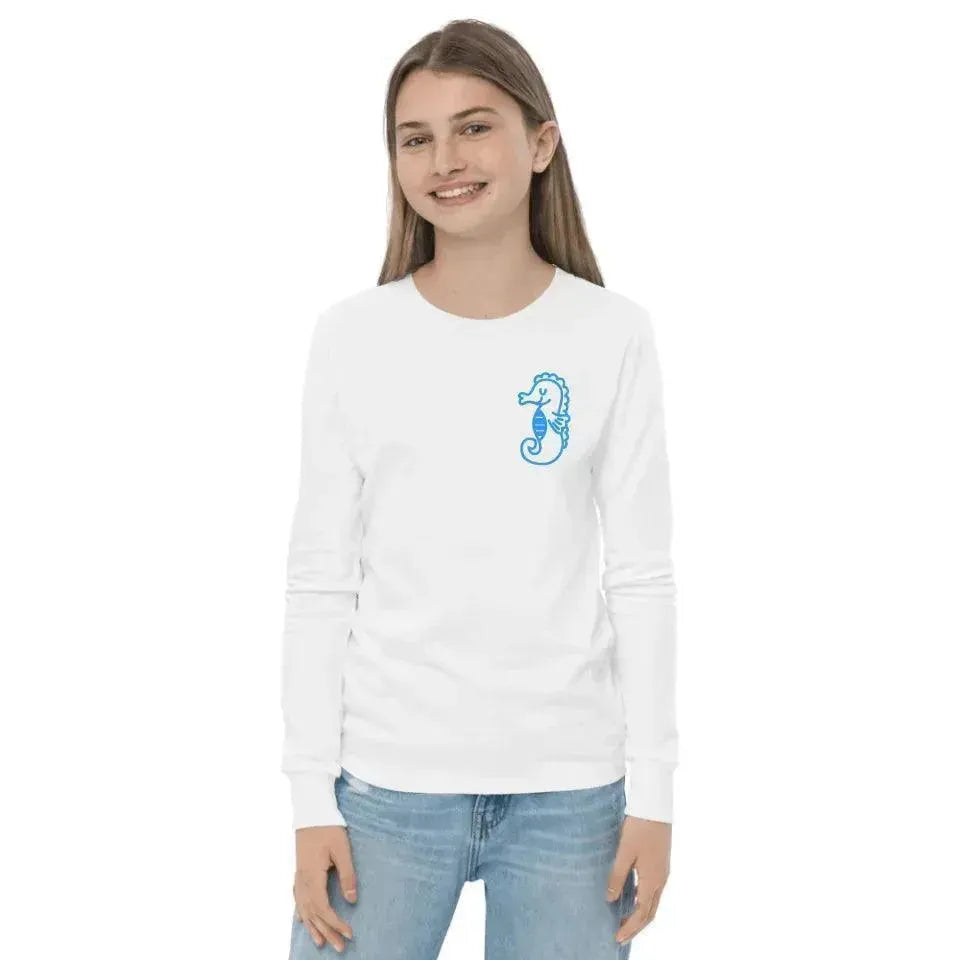 Custom Embroidered Sea Animal Long Sleeve T-Shirt - ARTFULANE