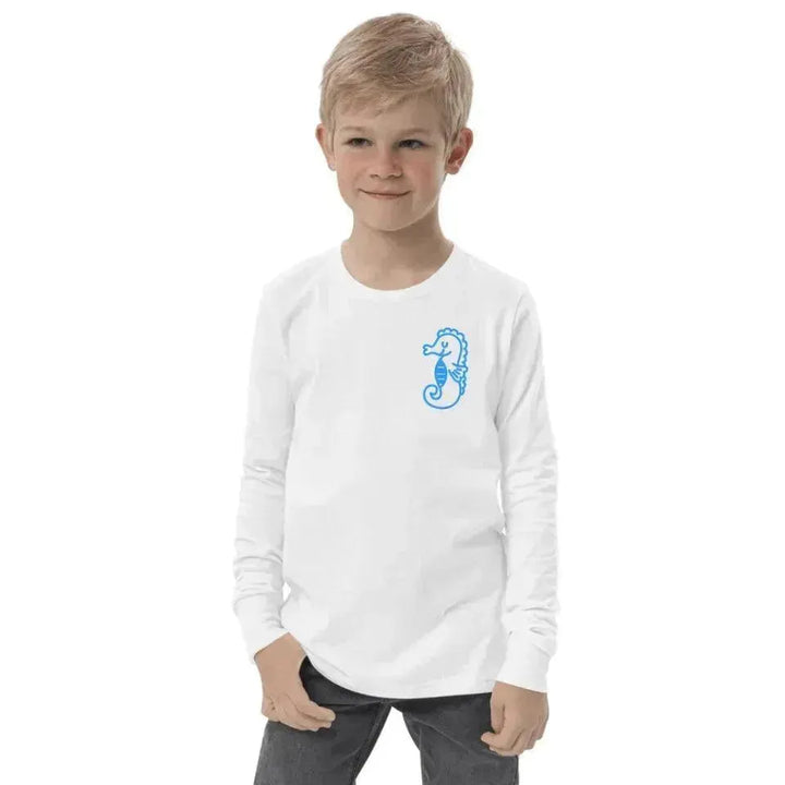 Custom Embroidered Sea Animal Long Sleeve T-Shirt - ARTFULANE