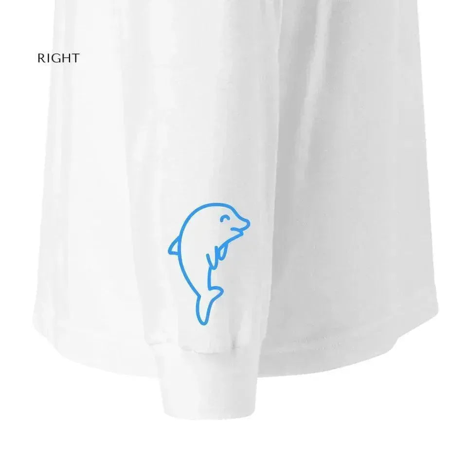 Custom Embroidered Sea Animal Long Sleeve T-Shirt - ARTFULANE