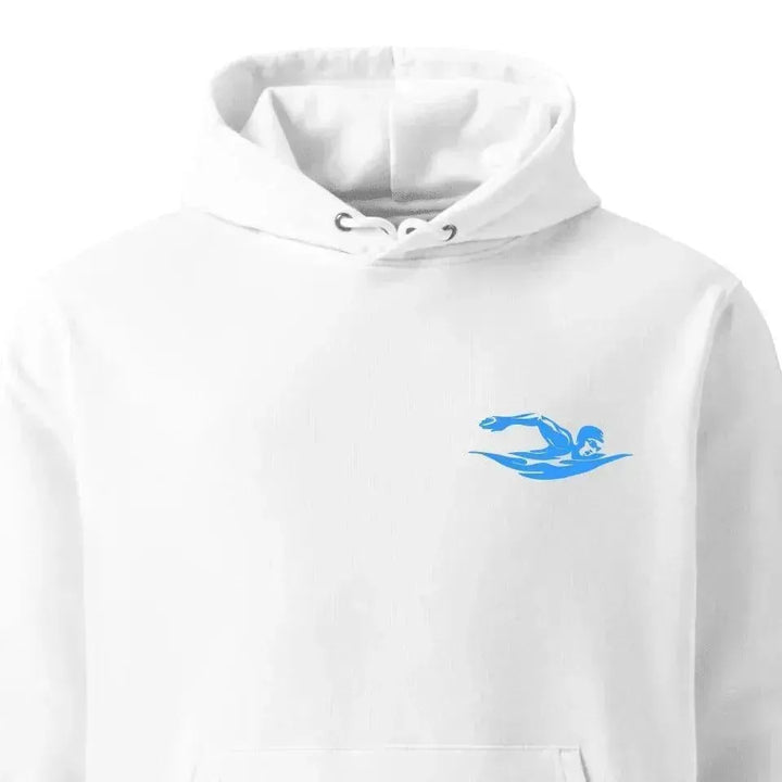 Custom Embroidered Swimming Silhouette Hoodie and Sweatshirt - ARTFULANE