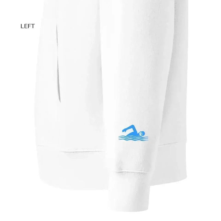 Custom Embroidered Swimming Silhouette Hoodie and Sweatshirt - ARTFULANE