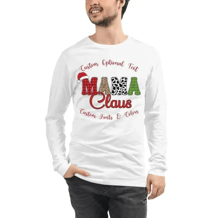 Custom Family Claus Long Sleeve T-Shirt - ARTFULANE