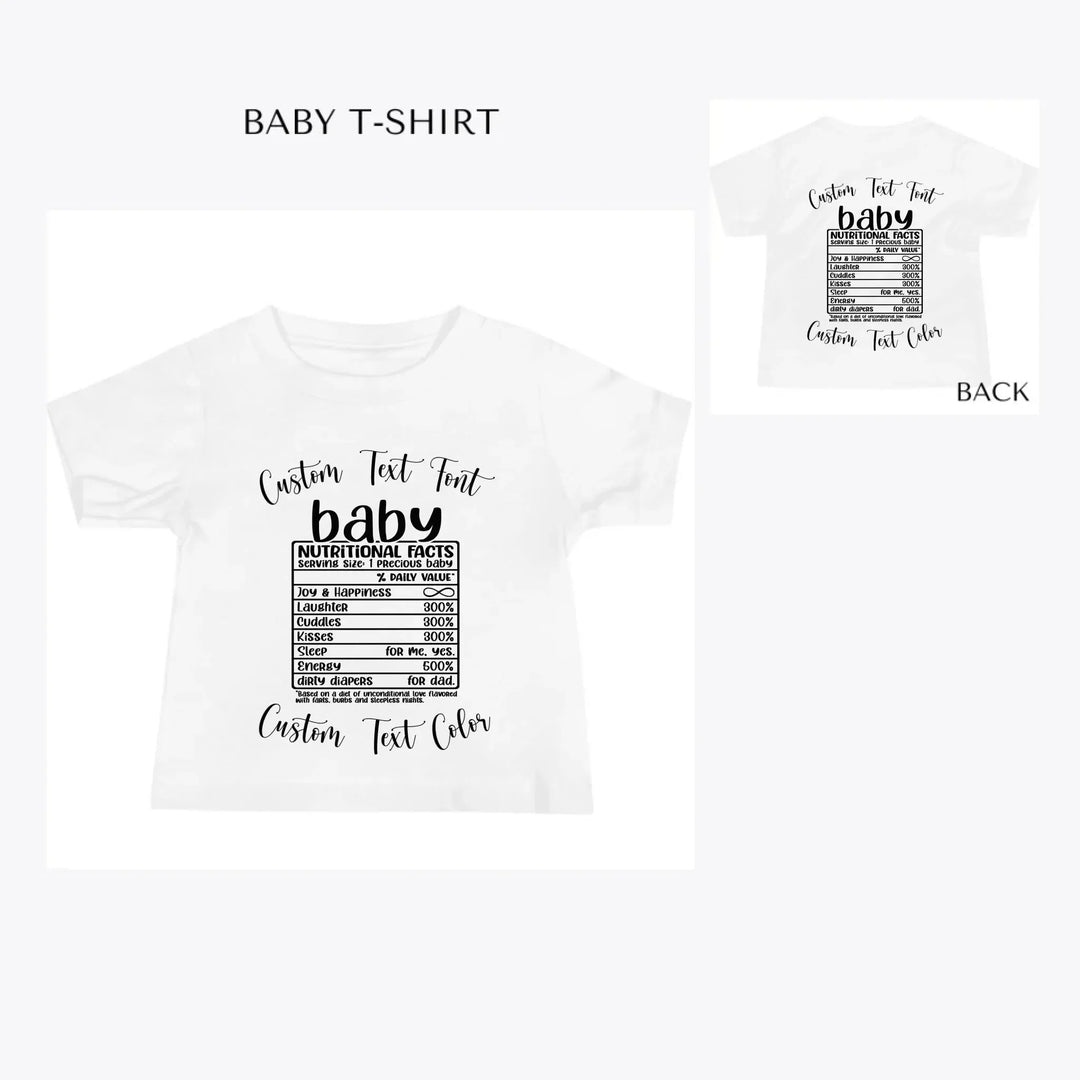 Family-Nutrition-Facts-custom-baby-t-shirt-artfulane