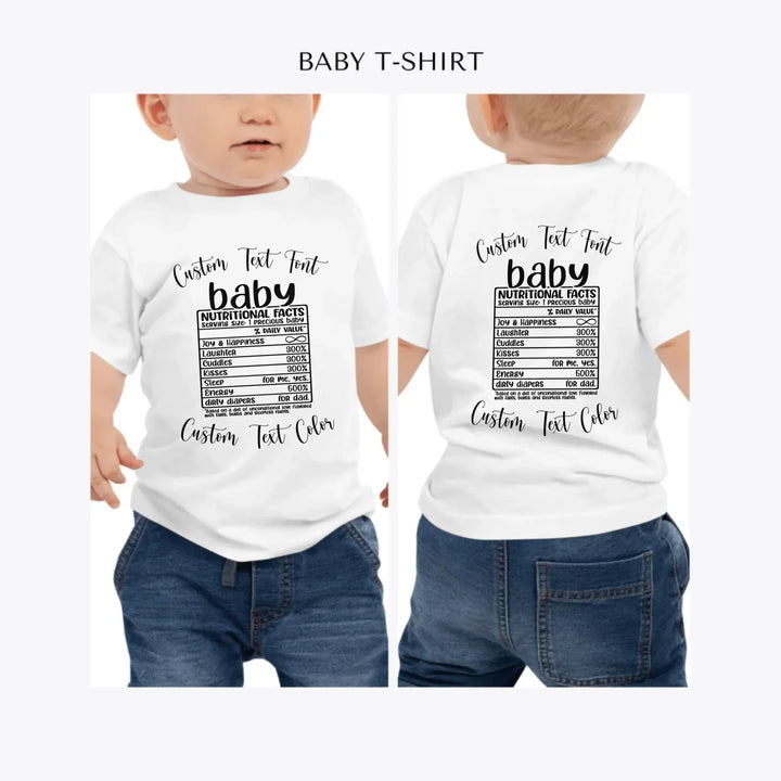 Family-Nutrition-Facts-personalized-baby-t-shirt-artfulane