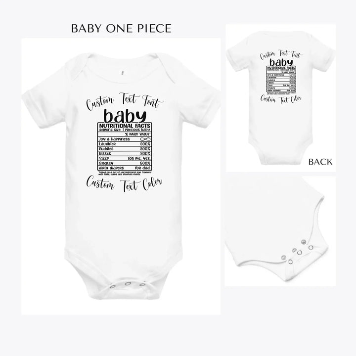 Family-Nutrition-Facts-custom-baby-onesie-artfulane