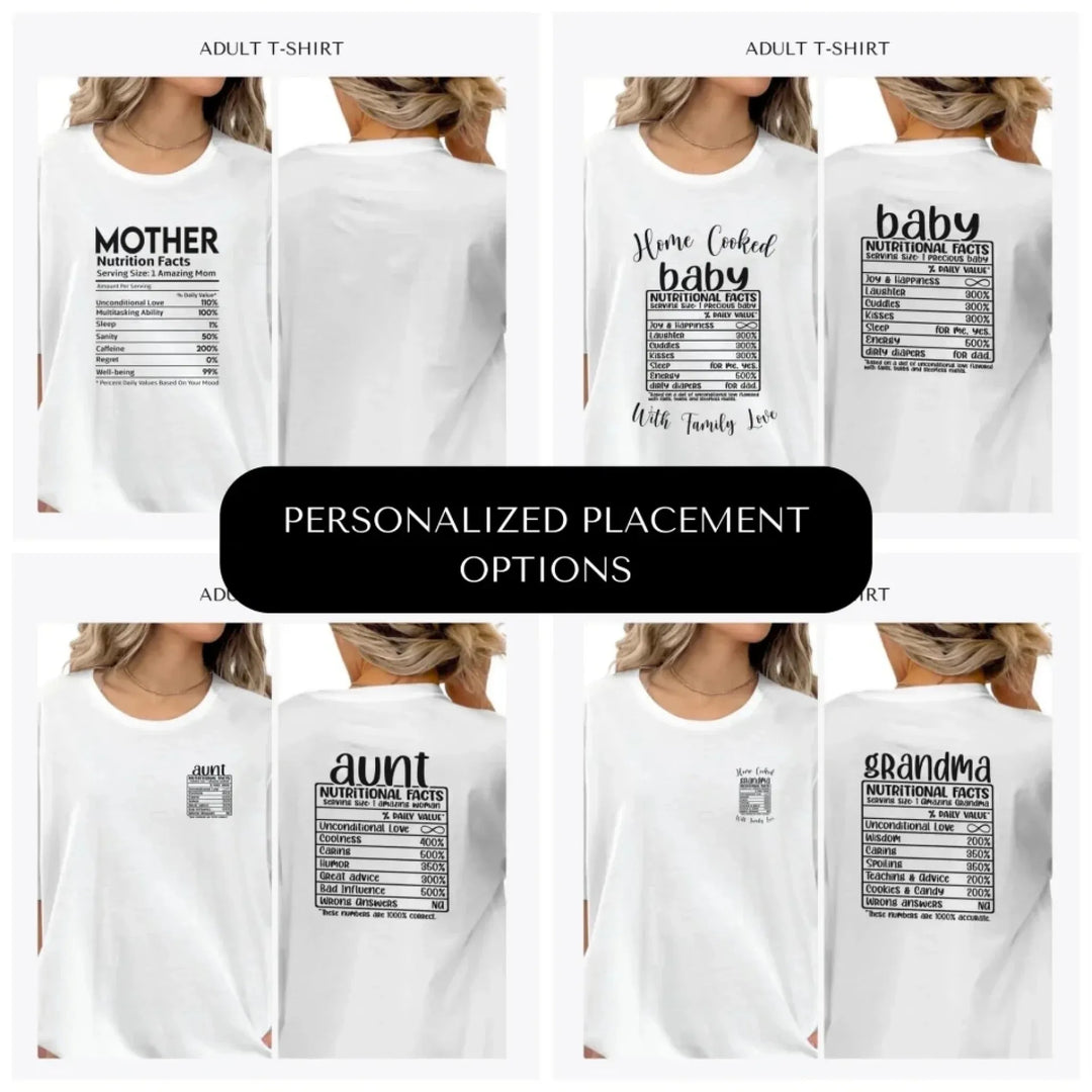 Family-Nutrition-Facts-custom-adult-t-shirt-design-placement-front-back-pocket-artfulane