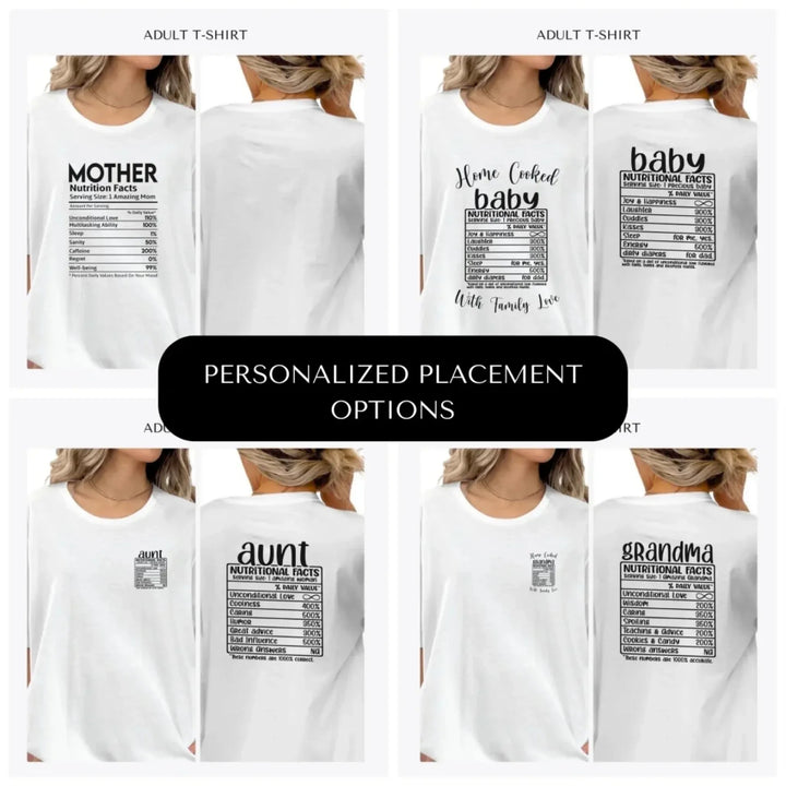 Family-Nutrition-Facts-custom-adult-t-shirt-design-placement-front-back-pocket-artfulane