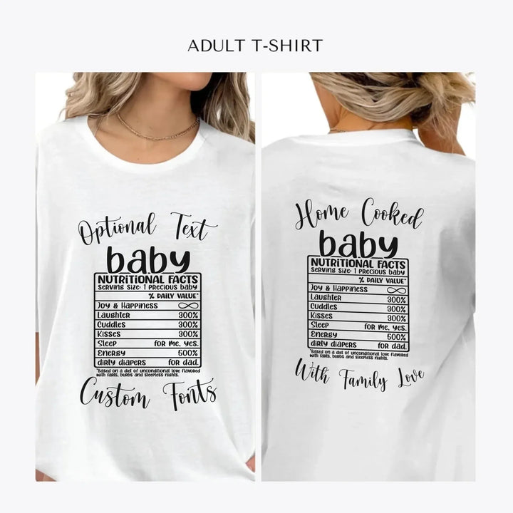 Family-Nutrition-Facts-personalized-women-unisex-adult-t-shirt-artfulane