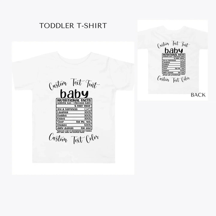 Family-Nutrition-Facts-toddler-custom-t-shirt-artfulane