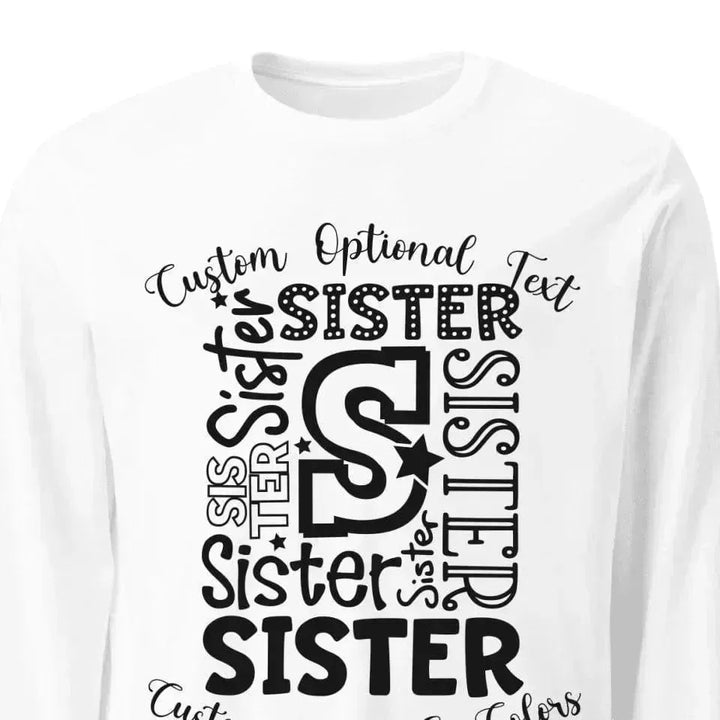 Custom Family Typography Long Sleeve T-Shirt - ARTFULANE