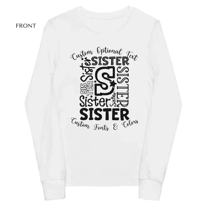 Custom Family Typography Long Sleeve T-Shirt - ARTFULANE
