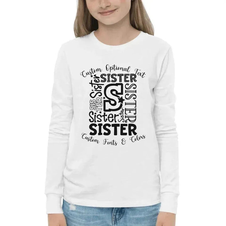 Custom Family Typography Long Sleeve T-Shirt - ARTFULANE