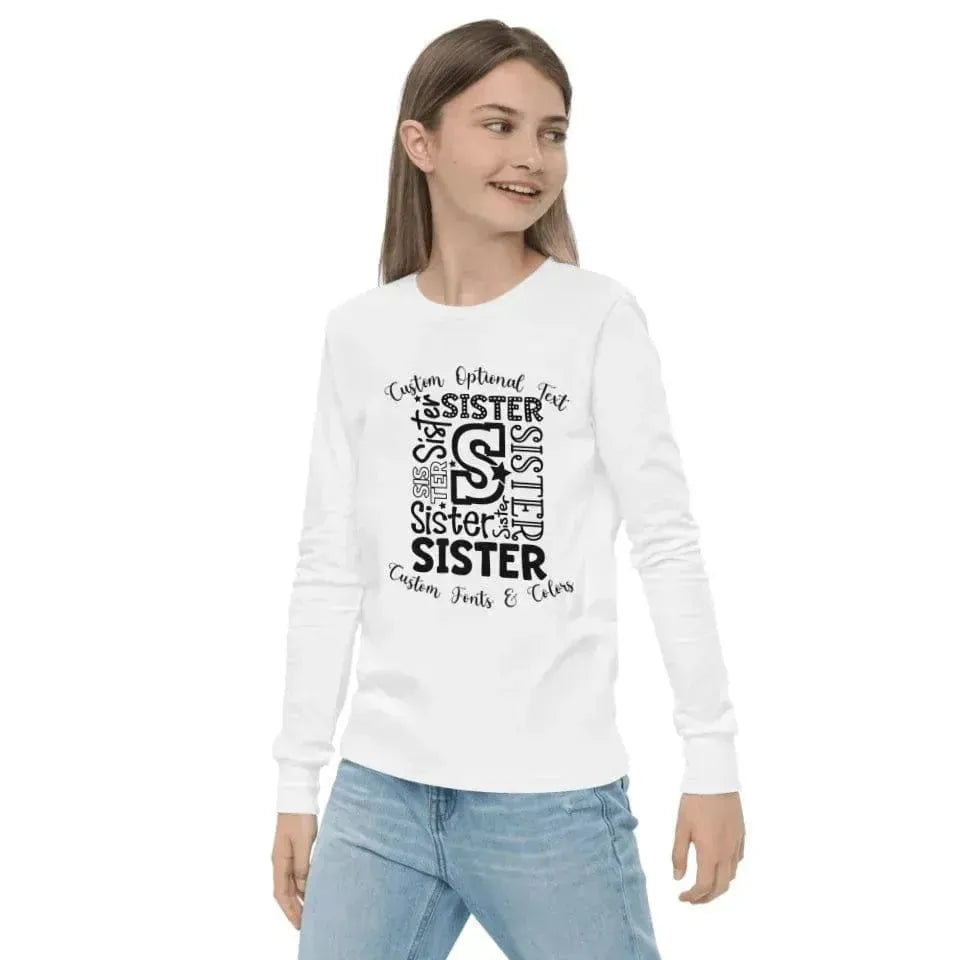 Custom Family Typography Long Sleeve T-Shirt - ARTFULANE