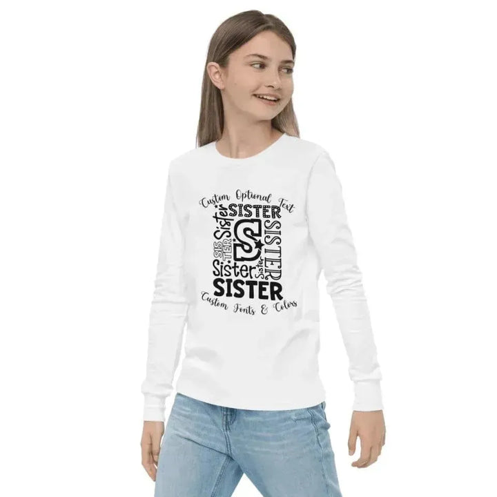 Custom Family Typography Long Sleeve T-Shirt - ARTFULANE