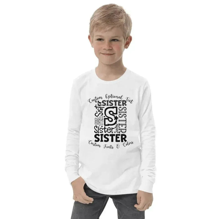 Custom Family Typography Long Sleeve T-Shirt - ARTFULANE