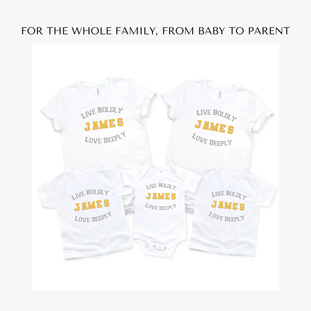 Faux-Chenille-Sport-Letters-Name-custom-t-shirts-adult-youth-toddler-baby-sizes-artfulane