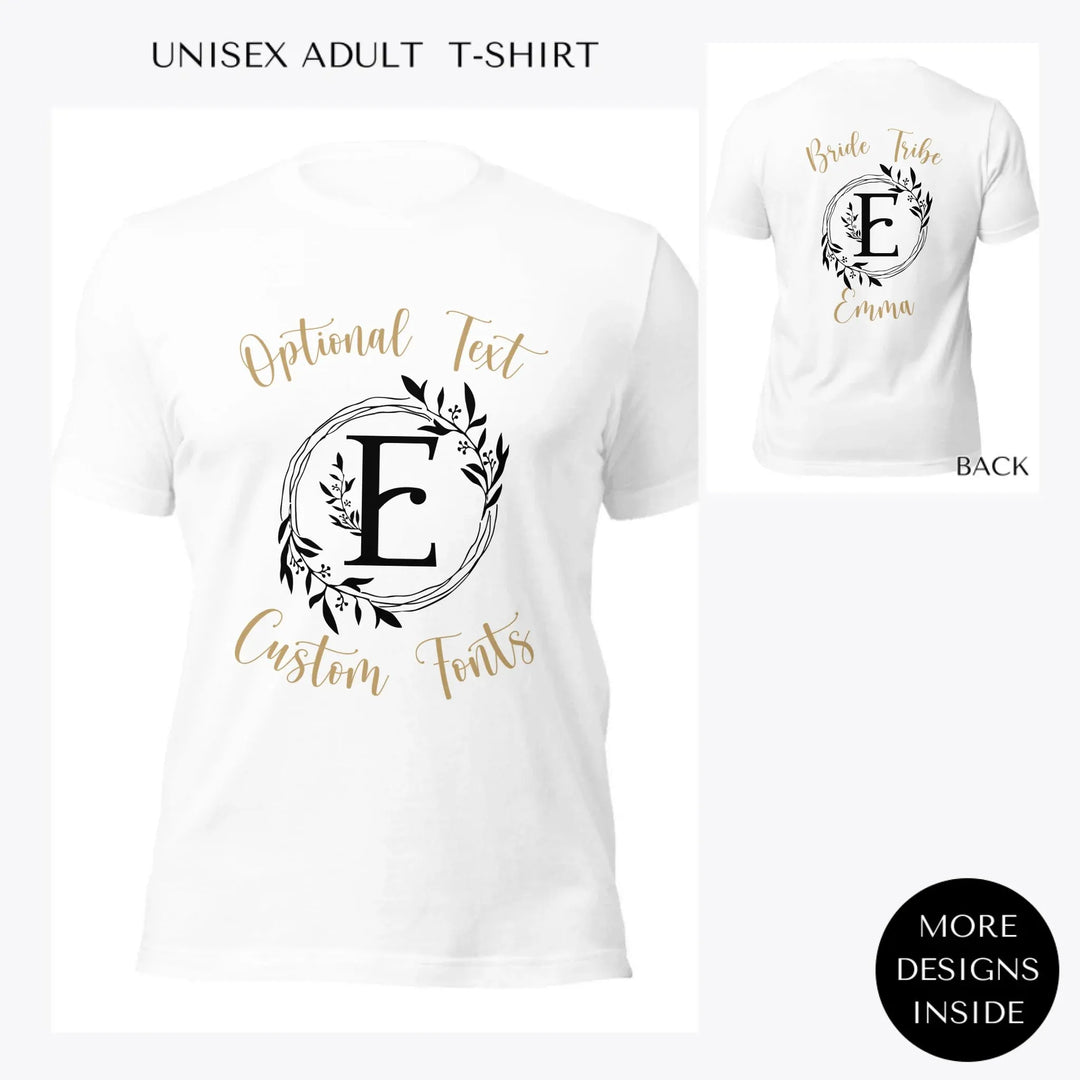 Floral-Initial-custom-women-unisex-adult-t-shirt-artfulane