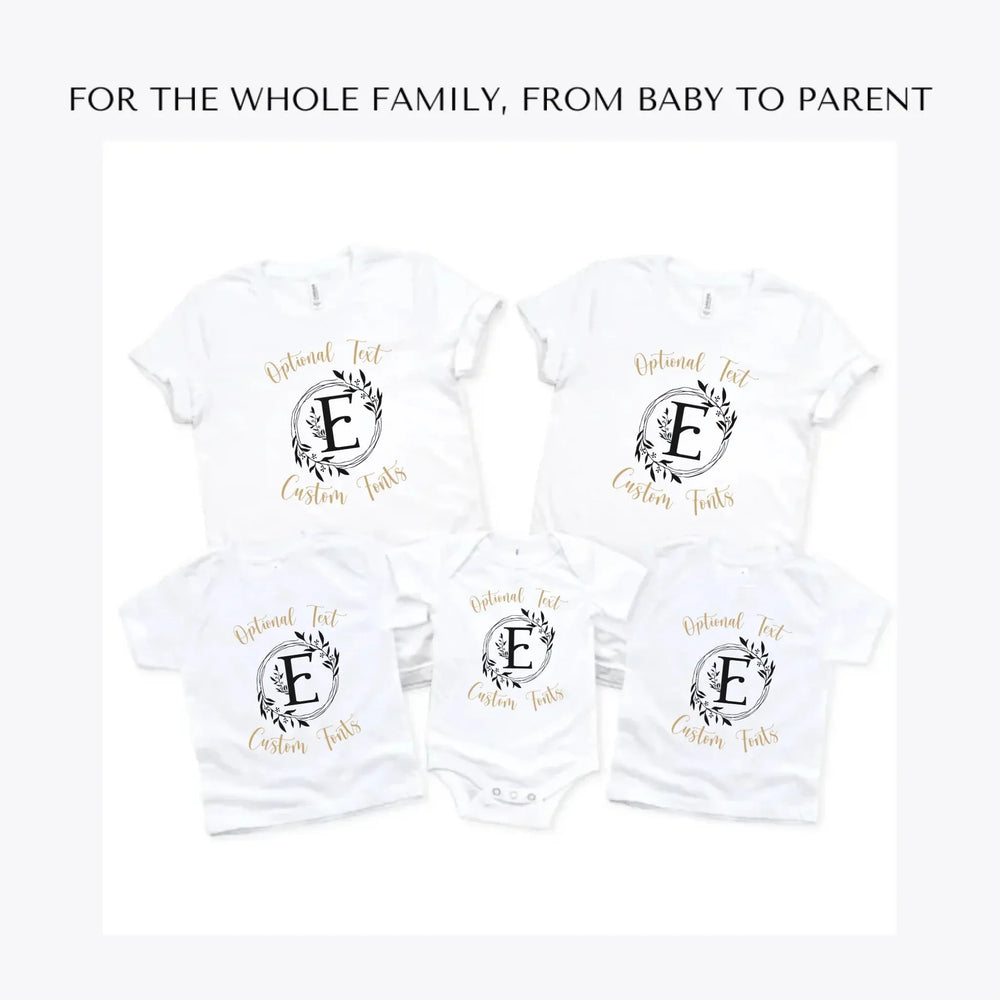 Floral-Initial-custom-t-shirts-adult-youth-toddler-baby-sizes-artfulane