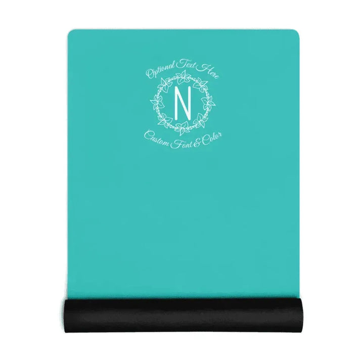 Custom Floral Monogram Yoga Mat - ARTFULANE