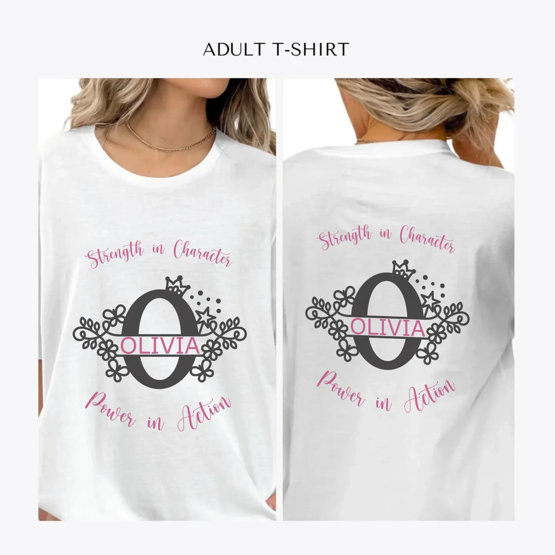 Floral-Princess-Split-Letter-Monogram-personalized-women-unisex-adult-t-shirt-artfulane