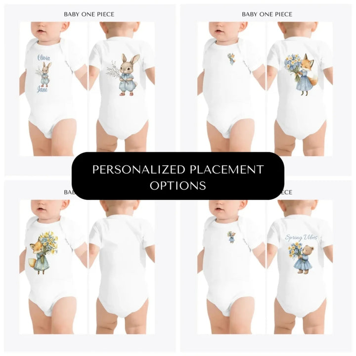 Floral-Spring-Woodland-Animal-custom-baby-onesie-design-placement-front-back-pocket-artfulane