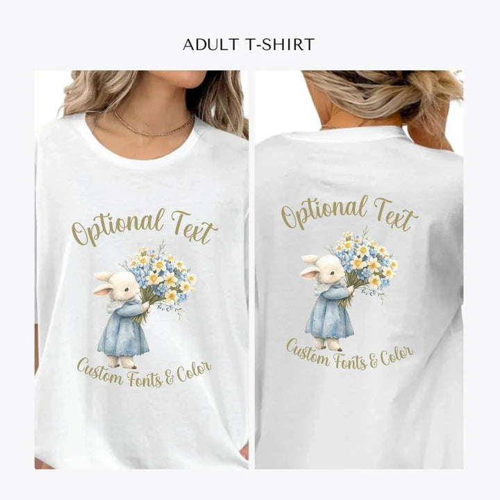 Floral-Spring-Woodland-Animal-personalized-women-unisex-adult-t-shirt-artfulane