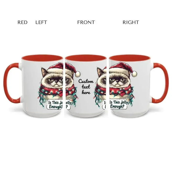 Custom Funny Cat Christmas Mug - ARTFULANE