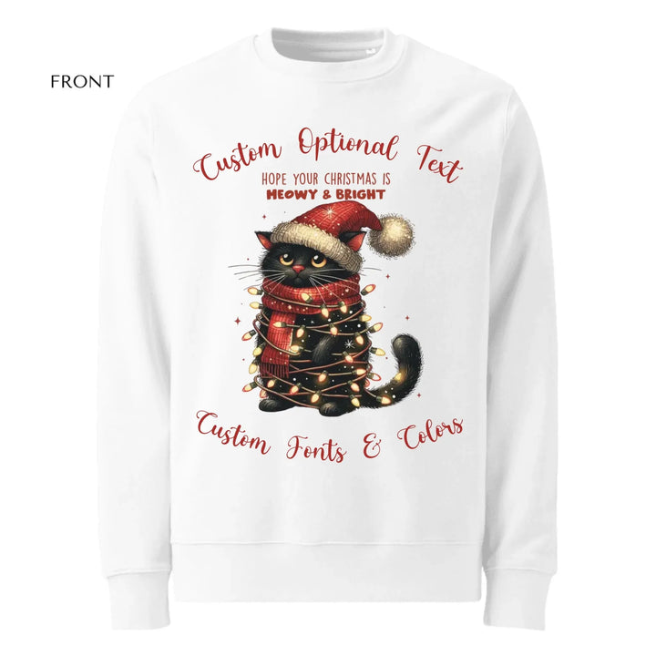 Custom Funny Christmas Black Cat Sweatshirt & Hoodie - ART-SWH215