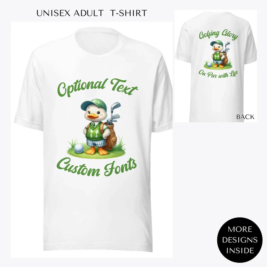 Golf-Cute-Animal-custom-men-unisex-adult-t-shirt-artfulane